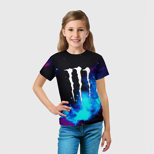 Детская футболка Monster energy космос / 3D-принт – фото 5