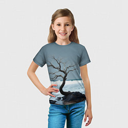 Футболка детская Дерево и море, цвет: 3D-принт — фото 2