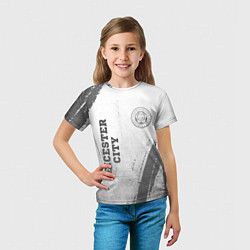Футболка детская Leicester City - white gradient вертикально, цвет: 3D-принт — фото 2