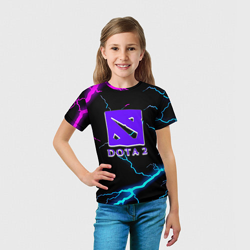 Детская футболка Dota неоновый шторм / 3D-принт – фото 5