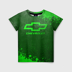 Футболка детская Chevrolet - green gradient, цвет: 3D-принт