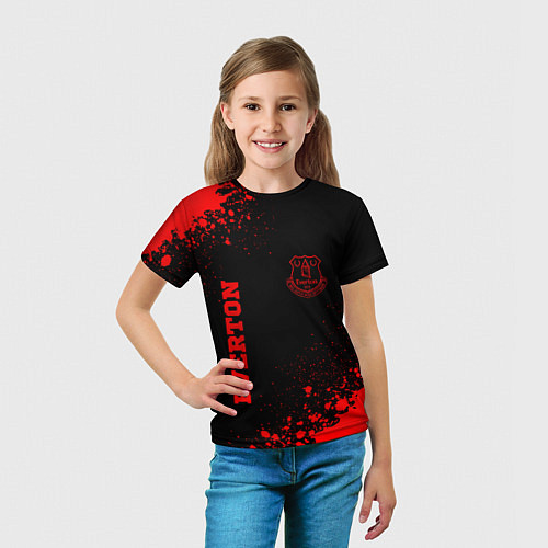 Детская футболка Everton - red gradient вертикально / 3D-принт – фото 5