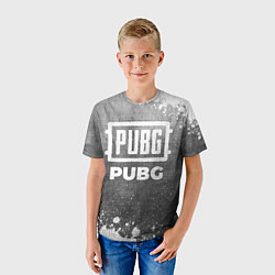 Футболка детская PUBG - grey gradient, цвет: 3D-принт — фото 2