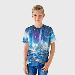 Футболка детская Космический фантастический пейзаж, цвет: 3D-принт — фото 2