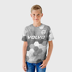 Футболка детская Volvo - grey gradient посередине, цвет: 3D-принт — фото 2