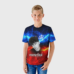 Футболка детская Сектор газа молнии на фоне, цвет: 3D-принт — фото 2