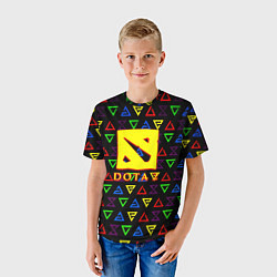 Футболка детская Dota pattern witcher, цвет: 3D-принт — фото 2