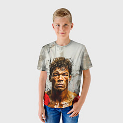 Футболка детская Артуро Гатти на сером, цвет: 3D-принт — фото 2