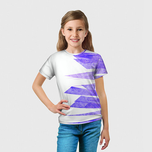 Детская футболка Color white purple / 3D-принт – фото 5