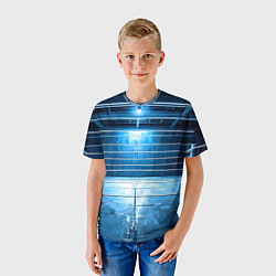 Футболка детская Синий ринг, цвет: 3D-принт — фото 2