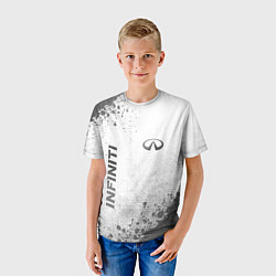 Футболка детская Infiniti - white gradient вертикально, цвет: 3D-принт — фото 2