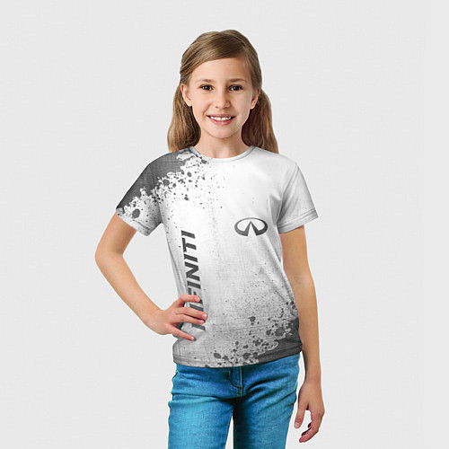 Детская футболка Infiniti - white gradient вертикально / 3D-принт – фото 5