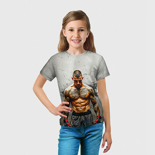 Детская футболка Дастин Порье на сером / 3D-принт – фото 5