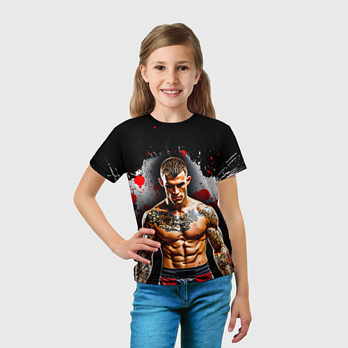 Детская футболка Дастин Порье на черном / 3D-принт – фото 5