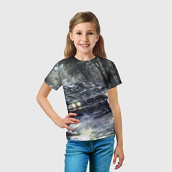 Футболка детская БМВ брызги из под колес, цвет: 3D-принт — фото 2