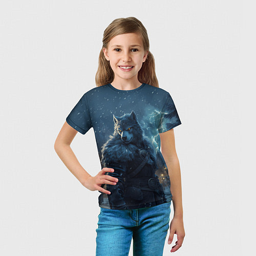 Детская футболка Волк в доспехах / 3D-принт – фото 5