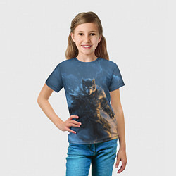 Футболка детская Волк и молния, цвет: 3D-принт — фото 2