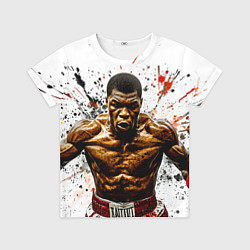 Футболка детская Мухаммед Али на белом, цвет: 3D-принт