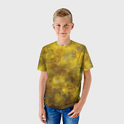 Футболка детская Золотая ржавая текстура, цвет: 3D-принт — фото 2