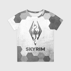 Футболка детская Skyrim - white gradient, цвет: 3D-принт