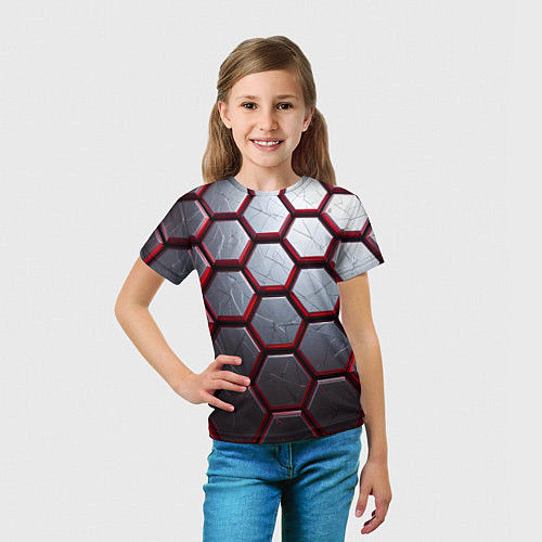 Детская футболка Металлический бронежилет / 3D-принт – фото 5