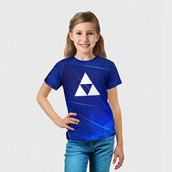 Футболка детская Zelda blue poly, цвет: 3D-принт — фото 2