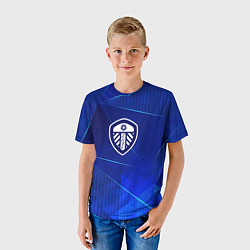 Футболка детская Leeds United blue poly, цвет: 3D-принт — фото 2