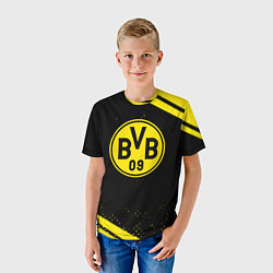 Футболка детская Borussia полосы, цвет: 3D-принт — фото 2
