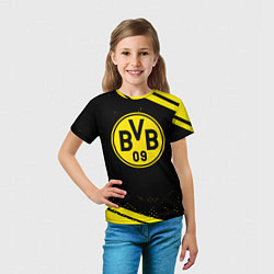 Футболка детская Borussia полосы, цвет: 3D-принт — фото 2