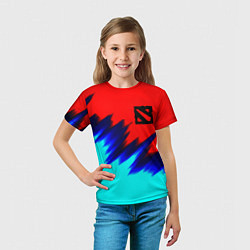 Футболка детская Dota краски, цвет: 3D-принт — фото 2