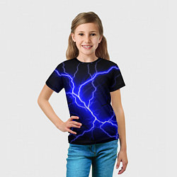 Футболка детская Color blue black, цвет: 3D-принт — фото 2