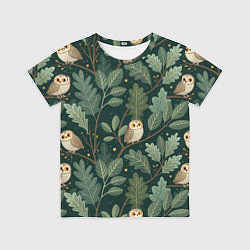 Футболка детская Совы в лесу, цвет: 3D-принт