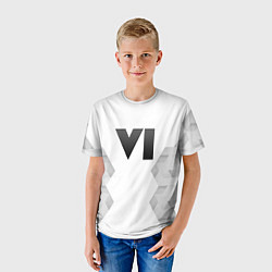 Футболка детская GTA 6 white poly, цвет: 3D-принт — фото 2