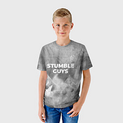 Футболка детская Stumble Guys - grey gradient посередине, цвет: 3D-принт — фото 2