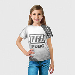 Футболка детская PUBG - white gradient, цвет: 3D-принт — фото 2