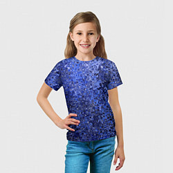 Футболка детская Синий ультрамарин абстрактная текстура, цвет: 3D-принт — фото 2