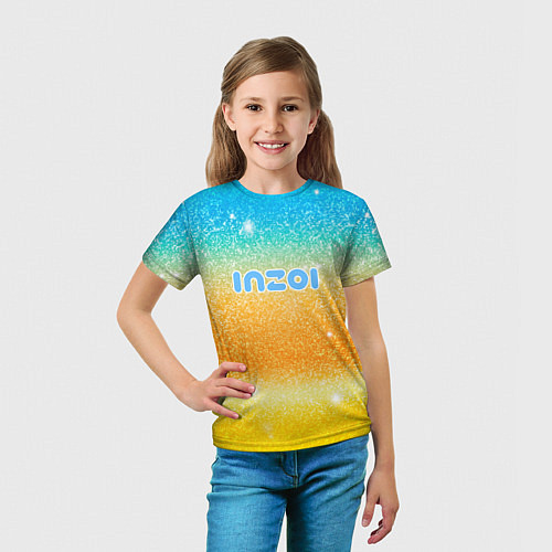 Детская футболка Inzoi лого и блестки / 3D-принт – фото 5