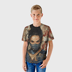 Футболка детская Китана в китайском стиле, цвет: 3D-принт — фото 2