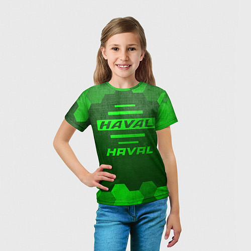 Детская футболка Haval - green gradient / 3D-принт – фото 5