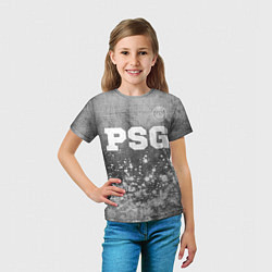 Футболка детская PSG - grey gradient посередине, цвет: 3D-принт — фото 2