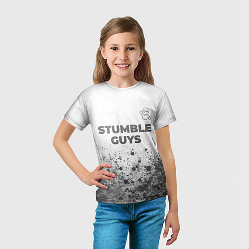 Детская футболка Stumble Guys - white gradient посередине / 3D-принт – фото 5