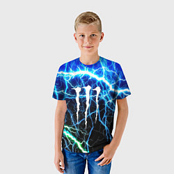 Футболка детская Monster energy electro, цвет: 3D-принт — фото 2