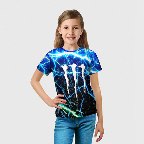Детская футболка Monster energy electro / 3D-принт – фото 5