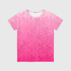 Футболка детская Розовый градиент с узором, цвет: 3D-принт
