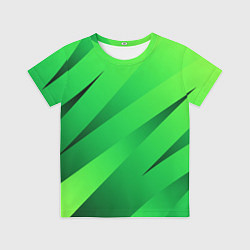 Футболка детская Сочный зелёный абстрактные полосы, цвет: 3D-принт