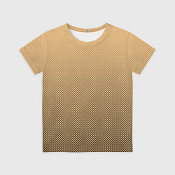 Футболка детская Градиент бежевый текстура, цвет: 3D-принт