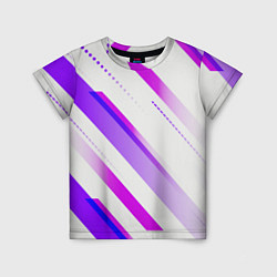 Футболка детская Color white pink, цвет: 3D-принт