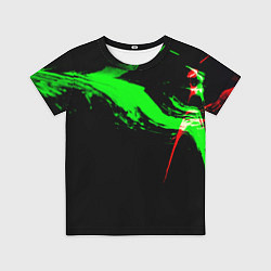 Футболка детская Color black green red, цвет: 3D-принт
