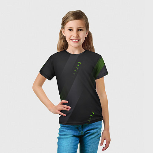 Детская футболка Color black green / 3D-принт – фото 5