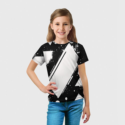 Детская футболка Color black white / 3D-принт – фото 5
